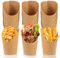 Lot de 45 sachets à frites en papier kraft de 350 ml - Sachets à gaufres à bulles - Sachets à frites - Candybar - Gobelets à snack - Gobelets à glace en carton - Charcuterie Cup Wraps - Sacs à frites