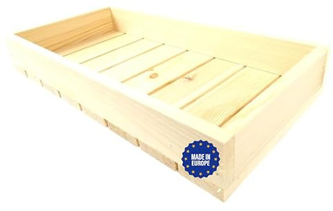 GoodFreshDecor Holzkiste Weinkiste Obstkiste Gemüsekiste Aufbewahrungskiste Aus Holz Vintage Deko Outdoor Außen Innen Holzbox 40 x 20 x 6 cm