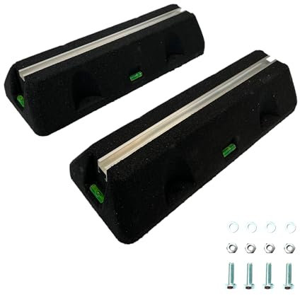 Dämpfungssockel Set 2x450 mm Bodenkonsole für Klimaanlagen, Wärmepumpen | 2 Stück Antivibrationsfüße | Montagesockel | Gummi Aufstellblocke | für Klimagerät | Schwingungsdämpfer