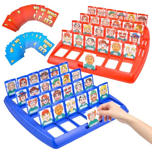 Foreverup Wer ist es Spiel, Wer ist es Lustiges Ratespiel Brettspiel, Portables Ratespiel für Kinder ab 6 Jahren für 2 Spieler, Desktop Freizeit Spiel für Family Erraten Spiele Kinder Party