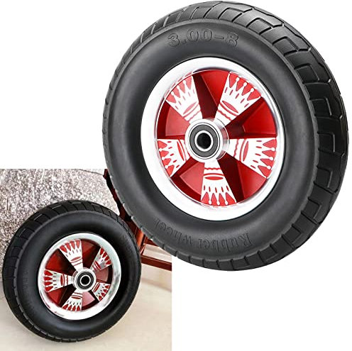 10 Wheel 14 Wheel Heavy Duty Solid Rubber Wheel - Flat Free Replacement Tires For Hand Trucks And Wheelbarrows - 0.79 Shaft Hole 660Lbs Load Capacity Alloy Wheels - Replacement Accessories