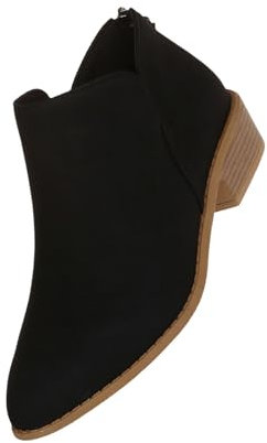 Generico Stivaletti Donna Invernali Eleganti, Scarpe Stivali Donna Comoda Bassi, Boots Casual Tronchetti Morbidi Stivali Texani Donna Tacco Basso, Stivali Alla Moda da Donna