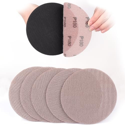 Sruhrak 30 pezzi di carta abrasiva, 150mm rete abrasiva 180 grana dischi abrasivi per levigatrici a secco levigatrici orbitali casuali