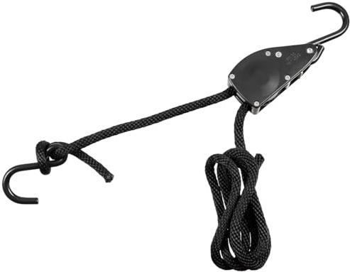 MFH Spannseil mit Ratschensicherung, schwarz (11 mm, 2 Meter)