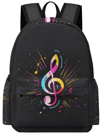TPISLI Sac À Dos Note de Musique Pour Garçons – Sac À Dos Scolaire De Cartable Pour Enfants Garçons Filles Adolescents Maternelle Primaire