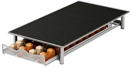 GELIMY Coffee Pod Machine Drawer 40 Capsules Holder Dispenser Stand Storage Coffee Machine Stand Kitchen Storage Drawer Pod Drawer Dispenser