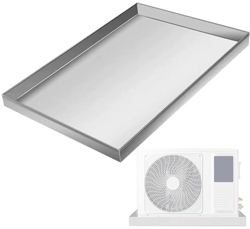 YLLSMGS Auffangwanne Dampfkorb aus Edelstahl aus Metall Universell Einsetzbar für Klimaanlagen Innen Außengeräte Waschmaschinen Kühlschränke(90x40cm/35x16in)