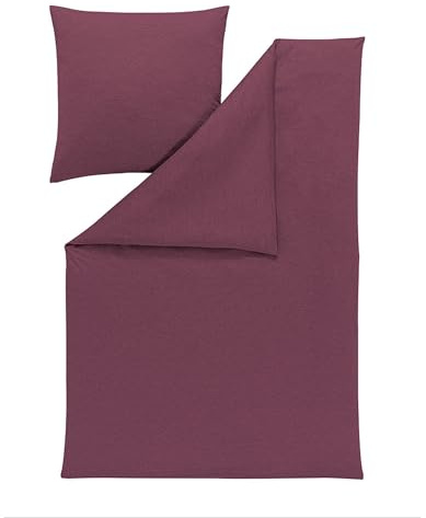 ESTELLA Bettwäsche Takoma - Mako Interlock Jersey (Mauve 065, 1 x 80x80 + 1 x 135x200 cm)