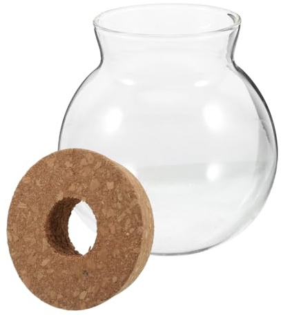 VICASKY Sukkulenten Im Glas Terrarium Mit Deckel Glasbehälter Für Anzucht Runde Vase Für Hydrokultur Wasserpflanzen-Terrarium DIY-pflanzenglas Für Farne Und Moos Dekorationsbehälter Aus