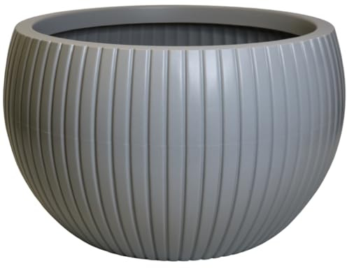 Trifibre Windsor Roto Moulded Planter 83cm, 175L, Concrete, Frost Proof | Rotomoulded lightweight garden plant pot with 175L capacity, frost-proof and UV-resistant, Windsor design planter.