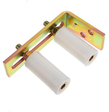 Hoement Adjustable Sliding Gate Roller Bracket Heavy Duty Industrial Nylon Guide Wheel Kit for Smooth Garden Gate Operation Includes Installation Hardware and Manual