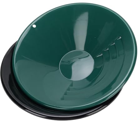 Dpofirs Kit de Bandeja de Oro de 26,5 Cm Diseño Liviano y Duradero para Buscadores Novatos Juego de Bandeja de Lavado de Oro para Cualquier Expedición Minera 2 Piezas de Bandejas de Verde Negro