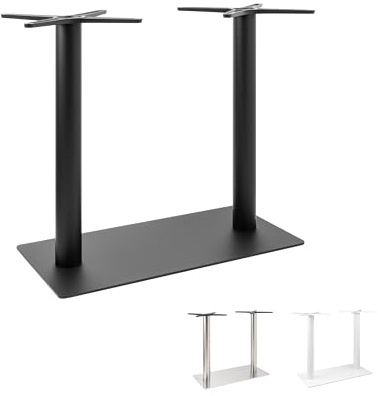 Natural Goods Berlin 1x Bistrotischgestell Duo RUND - Tischbeine Metall Schwarz Outdoor Bistrotisch Outdoor 72cm- Tischbeine Schwarz, Tischfüsse Aus Metall - Zwei Tischfüße Für Drinnen & Draußen