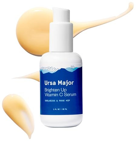 Ursa Major Natürliches Vitamin-C-Gesichtsserum | Aufhellend, feuchtigkeitsspendend, glättend | vegan, ungiftig, tierversuchsfrei | 28 ml