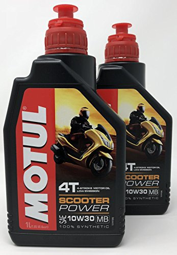 Motul Öl 4 Zeit Moto Scooter Power 4T 10 W-30 MB, 2 Liter (2 x 1 Lt)