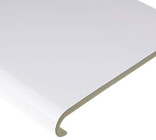 Bullnose Capping Cover 9mm Thick Plastic Internal Window Sill Trim (2.5) - 160mm, White