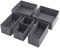 SONGMICS Aufbewahrungsbox für Schublade, 6er Set, Schubladen Organizer, Faltbox, Unterwäsche Organizer, Stoffbox für Socken, Unterwäsche, BHs, Krawatten und Schals, schiefergrau RDZ06G