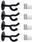 HONESTY Gitarren-Wandhalterung, 4er-Pack, für Wandaufhänger, Premium-Gitarrenhaken, perfekt für Musik-Einzelhandelsgeschäfte/Schlafzimmer/Bars, Schwarz