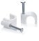 Nartel® Round Cable Clip, 7mm - White, Pack of 100
