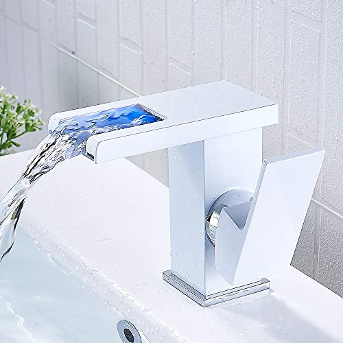 LED Badarmatur Wasserfall Weiß