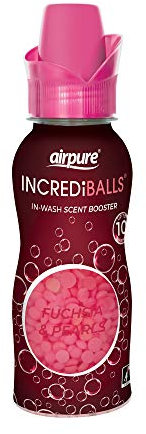 INCREDiBALLS in-Wash Scent Booster by Airpure, Enough for 10 Washes, Add to Laundry for Long-Lasting Fresh Scent to Household Fabrics, Keep Home & Office Smelling Clean - Fuchsia & Pearls Fragrance