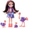 Enchantimals GTM32 - Familien Spielzeugset, Ofelia Ostrich Puppe (15,2 cm) mit 3 Tierfiguren, Sonnensavannen-Linie, Spielzeug Geschenk für Kinder ab 3 Jahren