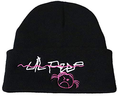 BYFRI Lil Peep Gestickte Wollmütze Crybaby Print Hut Strickmütze Adjustable