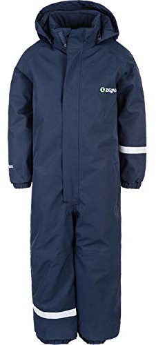 ZIGZAG Kinder Kinder Schneeanzug Vally Coverall W-PRO 10000 I Unisex Overall für Mädchen und Jungen I Outdoor Anzug mit Reflektoren 2048 Navy Blazer 110