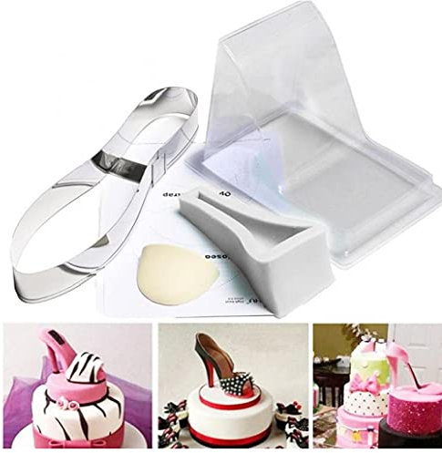 TOSSPER High-heel Shoes Shaped Fondant Cake Decorating Silicone Gum Paste Cupcake Decoration Mold for Diy Bakeware Tools