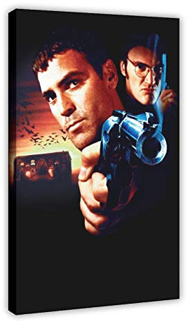 Vintage Classic Horror Action From Dusk Till Dawn Retro Movie Poster Canvas Poster Bedroom Decor Sports Landscape Office Room Decor Gift Frame:24×36inch(60×90cm)
