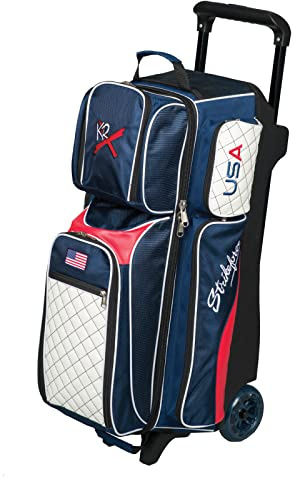 KR Strikeforce Royal Flush Triple Roller Bowling Bag - USA