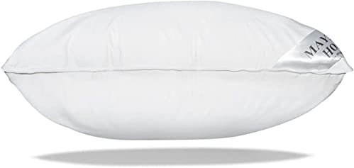 Mayaadi-Home Premium Kopfkissen 80x80 cm | 3000g Füllung, 3 Kammern Daunenkissen + Federn | 100% Natur Bezug aus Baumwolle | Optimales Kissen zum Schlafen | HS89