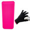 Heat Resistant Mat Pouch and Heat Resistant Glove for Curling Irons, Hair Straightener, Flat Irons and Hair Styling Tools, 28.5cm x 14cm, Pink