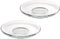 Cabilock 4 piattini in vetro trasparente per caffè, tè, snack, ristorante, dessert, cibo da portata per caffè, tè, snack, frutta, 12 x 12 cm