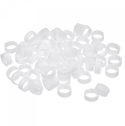 sourcing map Élastiques Caoutchouc Silicone Bandes Anneaux 200Pcs Antidérapant 12mm Diamètre 1mm Épais 5mm Largeur pour Fil Corde Câble Enveloppe Liasse