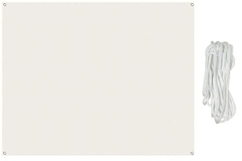 Tenda a Vela Parasole Rettangolare 1x1.4M Per Balconi Arredo Giardino Gazebo, Telo Copertura Pergolato Vela Ombreggiante Rettangolare Tenda Da Ombreggiante Parasole Protezione Raggi UV, Bianco