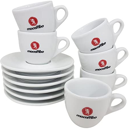 Drago Mocambo Caffe Espressotassen mit Unterteller - 6 Stück