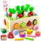Airlab Montessori Giocattoli Coniglio Legno Bambini, Giochi Magnetici Educativi Sensoriali Ragazzi Ragazze 1 2 3 4+, Cubi Componibili Raccolta Carote Frutta, Regalo Pasqua Compleanno Halloween Natale