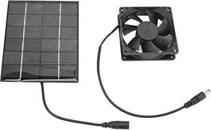 6V 2W Solar Panel Fan Exhaust Air Ventilation Heat Dissipation Tool for Greenhouse Shed
