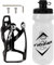 Bike Bottle Holder Set, Lightweight Bike Water Bottle Cage with Bottle Set Universal Bicycle Water Bottle Holder with 650ML BPA-Free Sports Water Drinks Bottle with Dust Cap for Outdoor Cycling