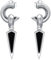 Schwarzer Obsidian Ohrstecker Heilsteine Ohringe Silber 925 Hängend Konisch Ohrschmuck für Damen