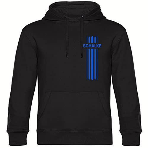 multifanshop Kapuzen Sweatshirt - Schalke - Streifen
