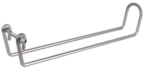 Überwurf-Kettenglied mit Draht-Arm, doppeltes Einfahrtantrieb, Drahtarm, Überwurfriegel, passend für Wohntorrahmen, entweder aus 3,8 cm Außendurchmesser oder 3,5 cm Außendurchmesser