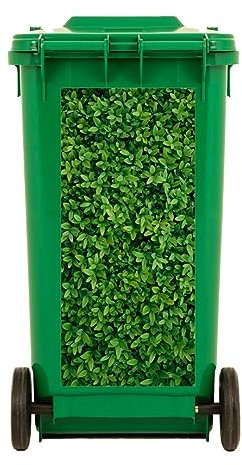 2X Sheets Leaves Wheelie Bin Sticker Dustbin Sticker Self Adhesive Outdoor Recycling Bin Sticker Indoor Leaves Fridge Bin Wall Stickers