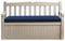 Sapphire Collection Premium Outdoor Bench Seat Pad | Water Resistant Cushion for Iceni & Eden Storage Benches 128x50cm | Comfortable Patio Furniture Swing Bench Pads (Navy)