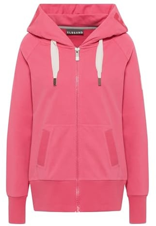 Elbsand Damen Sweatjacke ESKelda Freizeitjacke mit Kapuze 70299-00 Pink Yarrow (460) M