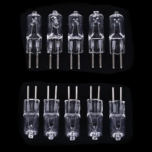 WYLIELAMSH 10pcs Halogenlampe Perlen G5.3 120V 35W 50W Halogenlampen 75W / 100W Kristalllicht Maschine Arbeitslampe Gelbe Lichtfarbe Klare Glühbirnen 120V-100W