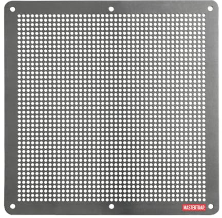 Mastertrap Air Brick Vent Cover Perforated Aluminium 245x245mm External Wall Air Vent Protector Grille Mesh Rodent Insect Proofing Plate Weatherproof Replacement