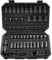 VEVOR Coffret Douilles à Chocs 1/4, SAE 5/32-9/16 et Métriques 4-15 mm, Kit pour Clé à Cliquet 55PCs, en CR-V, 6 Pans, Marquages de Taille Faciles à Lire, pour la Réparation Automobile, Atelier