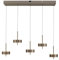 Paul Neuhaus LED Pendelleuchte Smart Home dimmbar höhenverstellbar Comfort Lift, Kopf schwenkbar CCT warmweiß – kaltweiß Fernbedienung (dark metal brown, 5-flammig)
